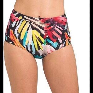 NWT PrAna Millan Swim Bottom - Black La Flora - size L 🌴